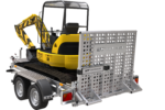 Remolque de construcción para el transporte de una miniexcavadora - UNITRAILER STARK 3 260